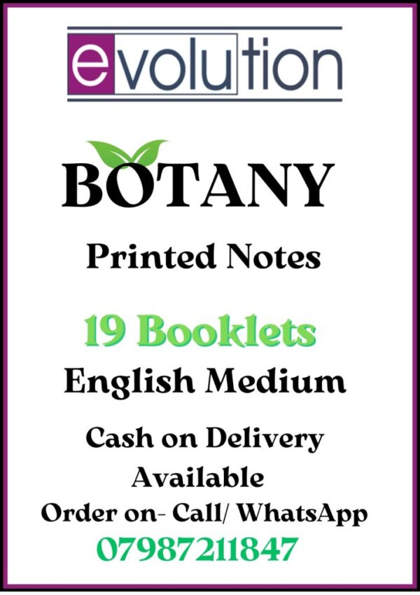 Evolution IAS Botany Optional Latest Notes