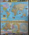WORLD POLITICAL MAP WALL CHART Size 28x22 inch | ENGLISH