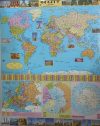 WORLD POLITICAL MAP WALL CHART Size 28x22 inch | Hindi