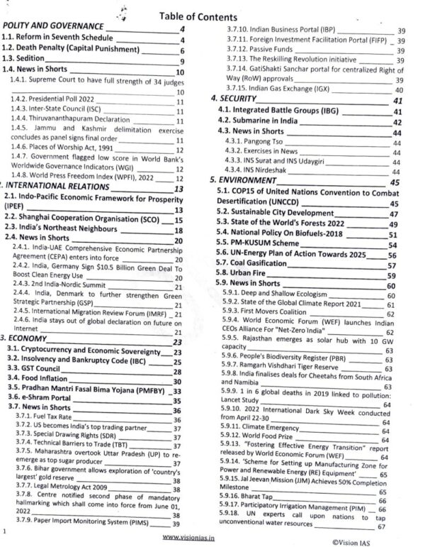 Vision IAS Monthly Current Affairs Magazine 2023-2024 English Medium - Image 3