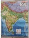 INDIA Physical MAP WALL CHART Size 28×22 inch