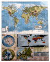 WORLD PHYSICAL MAP Size 28×22 inch in English
