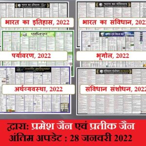 UPSC Wall Chart Combo of 6 Charts Arthvyavastha, Paryawaran, Bhoogol, Itihas, Samvidhan, Samvidhan Sanshodhan