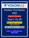 UPSC Vision IAS Prelims Test Series 2023 Test (1 To 35) With Model Answer | English Medium |