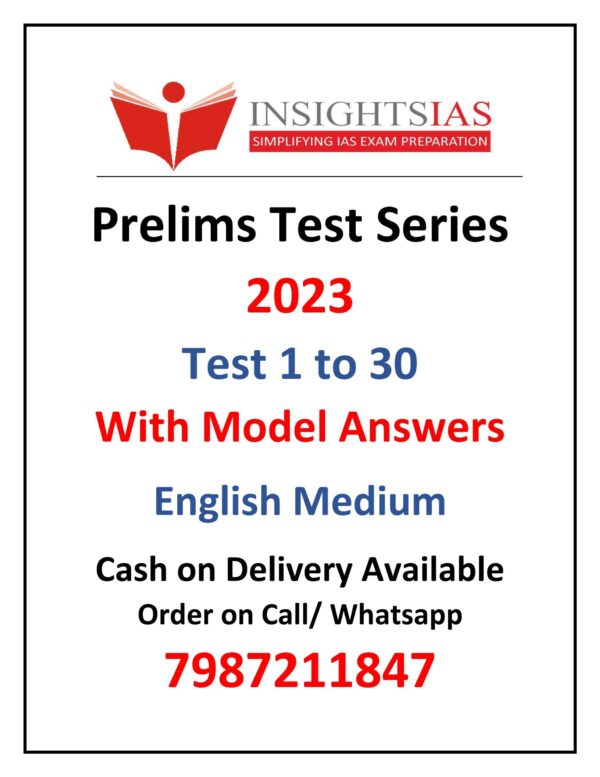 Insights IAS Prelims Test Series 2023 With Model Answer | English Medium |