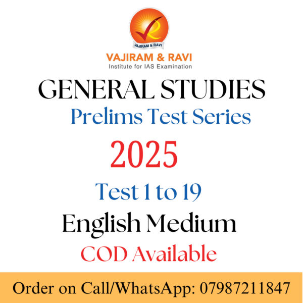 Vajiram & Ravi UPSC Prelims Test Series 2025 With Solution | English Medium